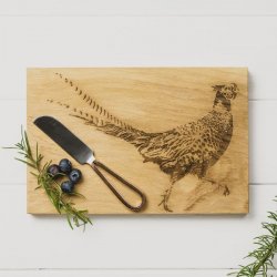 Set med ostbricka och kniv Fasan