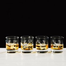 Whiskyglas 4 st Hjort