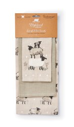 Kökshandduk 3-pack Highland Sheep