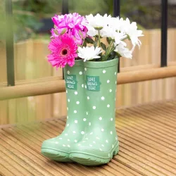 Ljusgrön Welly Boot Planter
