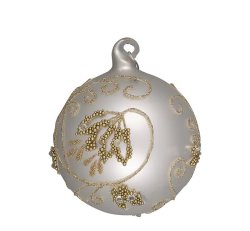 Julkula vit pärlguld