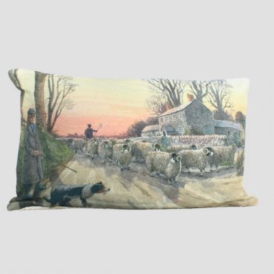 Zoom bild av Kudde Får "Red Sky At Night"