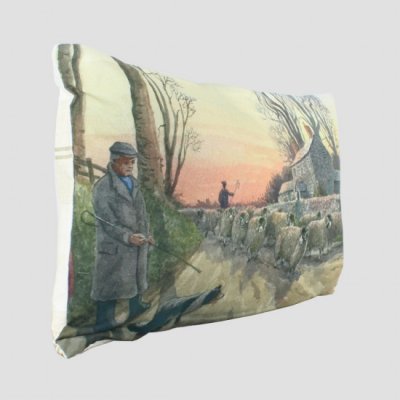 Zoom bild av Kudde Får "Red Sky At Night"