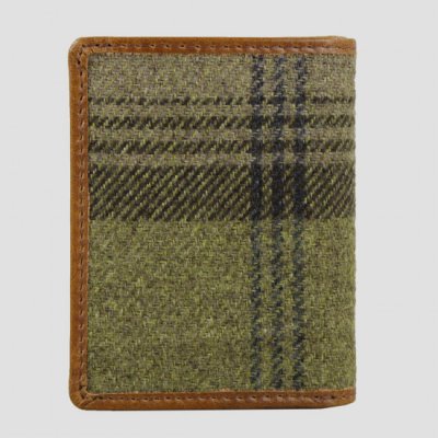 Zoom bild av Plånbok Douglas ljust läder med tweed