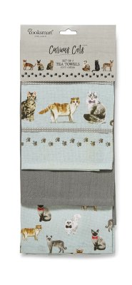 Zoom bild av Kökshandduk 3-pack Curious Cats