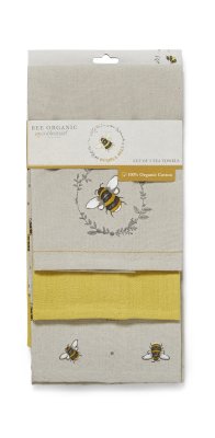 Zoom bild av Kökshandduk 3-pack Bumble Bees 