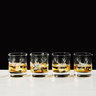 Zoom bild av Whiskyglas 4 st Hjort