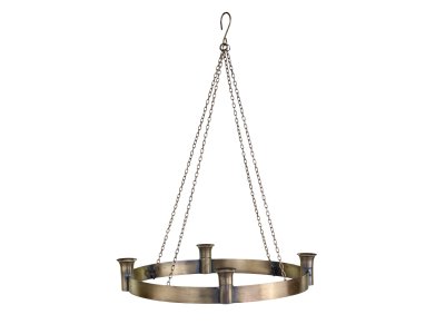 Zoom bild av Adventskrans med kedja för upphängning