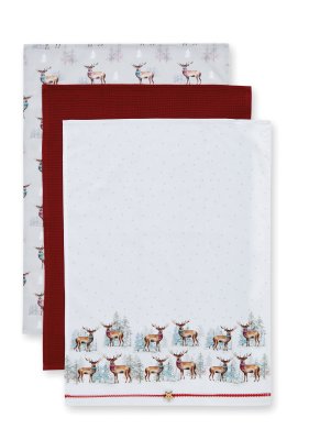 Zoom bild av Kökshandduk 3-pack Christmas Stag
