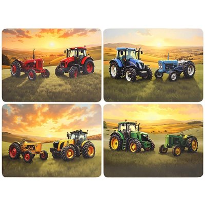 Zoom bild av Bordsunderlägg traktorer 4-pack