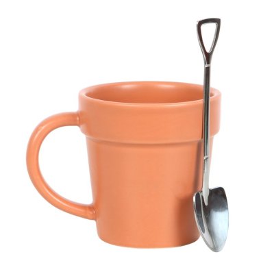 Zoom bild av Mugg blomkruka med sked