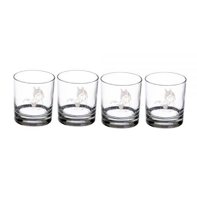 Zoom bild av Whiskyglas 4st hästporträtt